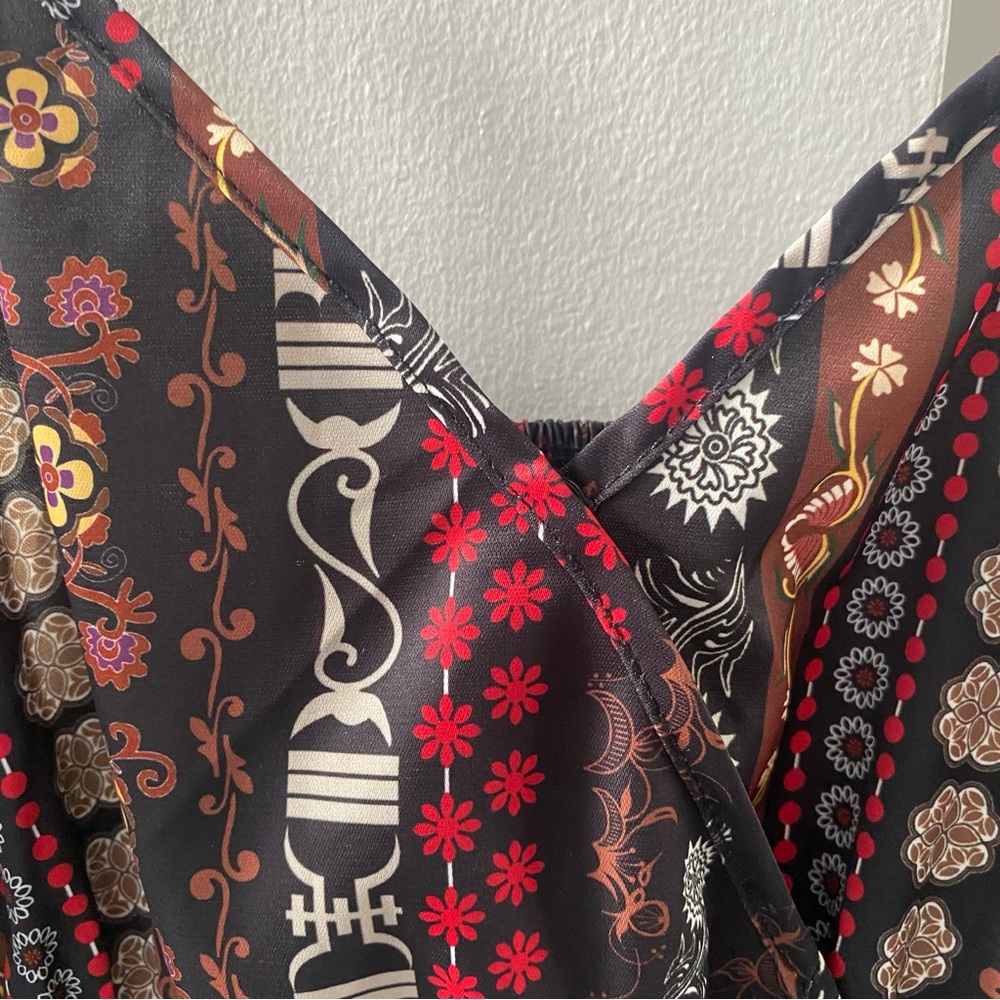 Spaghetti Strap Boho Short Dress - Picture 6 of 10